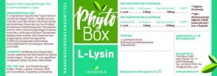 PhytoBox L-Lysin 120 capsules